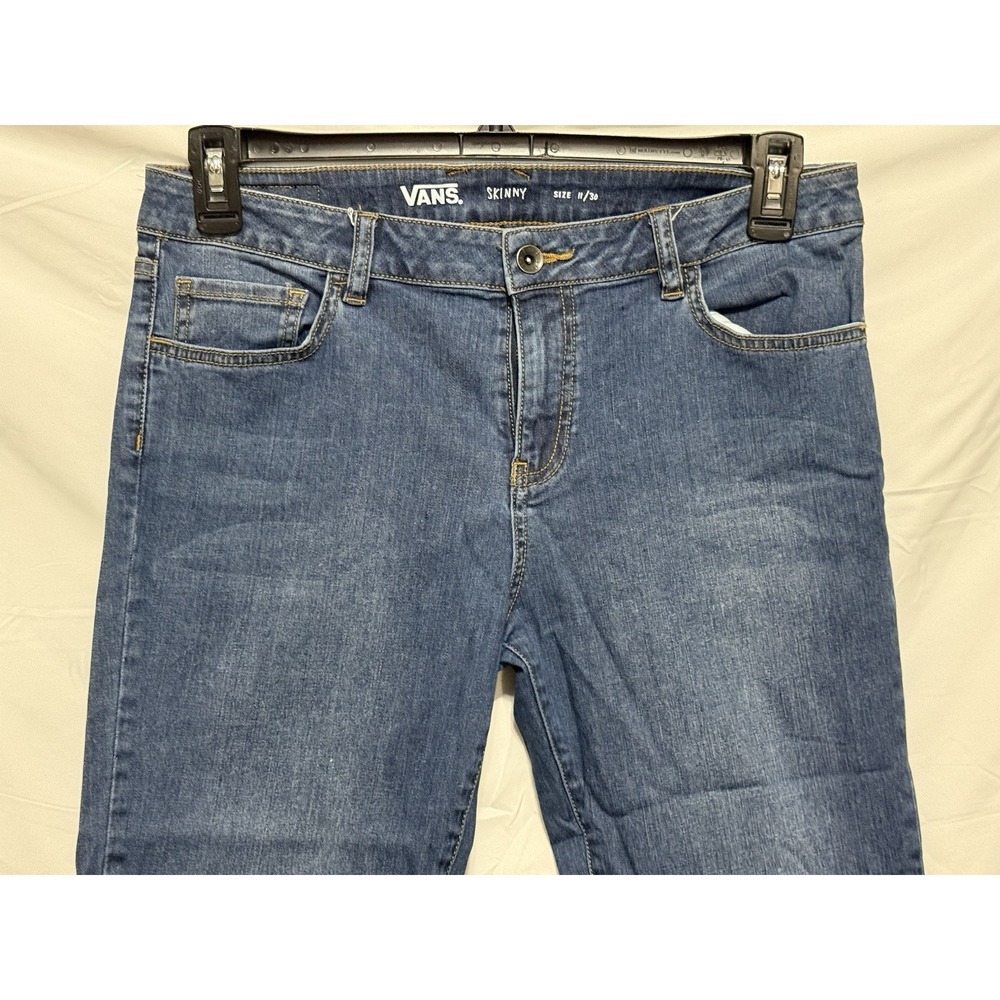 Vans Skinny Jeans Mens 30x30 Blue Distressed Stretch Denim - Picture 3 of 16